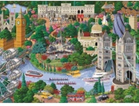 Wooden City London Bezienswaardigheden XL - Houten Vormpuzzel - 52x37,5 Cm - 1010 Stukjes 3 Wooden City London Bezienswaardigheden XL - Houten Vormpuzzel - 52x37,5 Cm - 1010 Stukjes