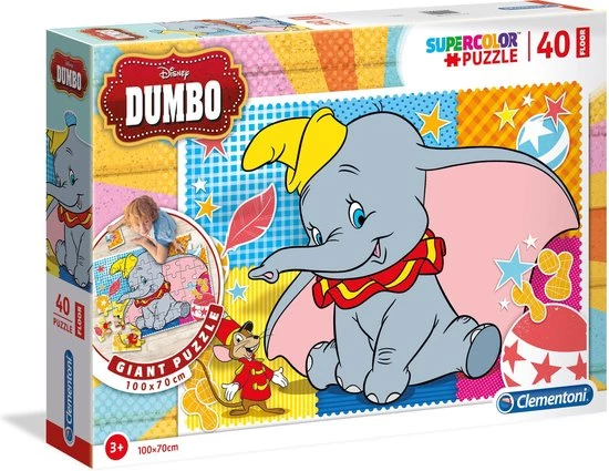 Clementoni - Vloerpuzzel - Disney Dumbo - 40 Stukjes, Puzzels Kinderen 3 Clementoni - Vloerpuzzel - Disney Dumbo - 40 Stukjes, Puzzels Kinderen