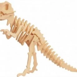 D&F Bv 3 BMT 3D Houten Puzzel T-REX - Met Penseel, Verf En Figuren