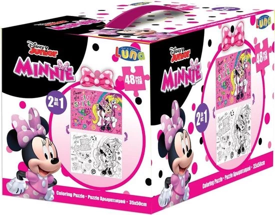 Luna Kleurpuzzel 2-in-1 Minnie 4-delig 3 Luna Kleurpuzzel 2-in-1 Minnie 4-delig