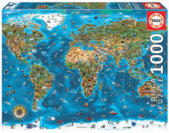 Educa - Legpuzzel - Wereld Wonderen - 1000 Stukjes 4 Educa - Legpuzzel - Wereld Wonderen - 1000 Stukjes - Afbeelding 2
