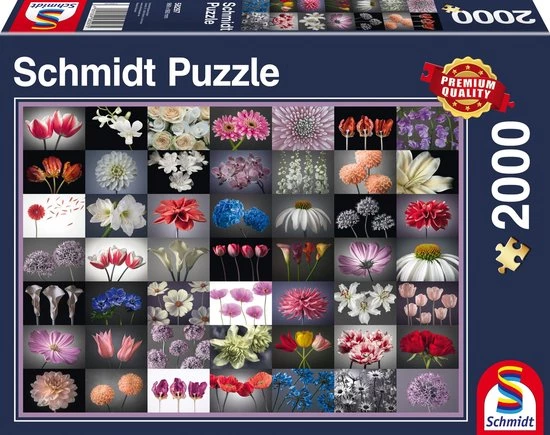Schmidt Bloemengroet, 2000 Stukjes - Puzzel - 12+ 3 Schmidt Bloemengroet, 2000 Stukjes - Puzzel - 12+