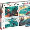 Clementoni Kinderpuzzels - Seaworld - 4 In 1, Legpuzzel 2x20/2x60 Stukjes, 3-5 Jaar - 21308