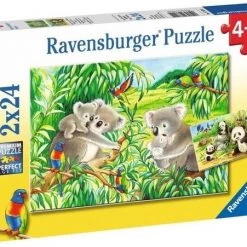 Ravensburger Puzzel Schattige Koala's En Panda's - Twee Puzzels - 24 Stukjes - Kinderpuzzel -Puzzels Verkoopwinkel 550x451 2