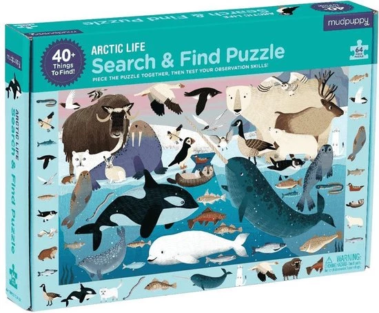 Zoek & Vind Puzzel Artic Life – 64st | Mudpuppy 3 Zoek & Vind Puzzel Artic Life – 64st | Mudpuppy