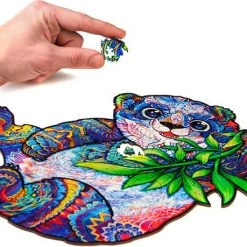 UNIDRAGON Houten Puzzel Dier - Serieuze Panda - 215 Stukjes - Medium 25x33 Cm -Puzzels Verkoopwinkel 550x459 14