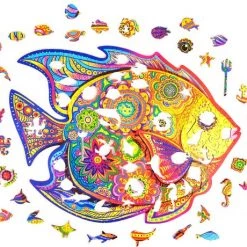 UNIDRAGON Houten Puzzel Dier - Glanzende Vis - 331 Stukjes - King Size 40x31 Cm -Puzzels Verkoopwinkel 550x460 1