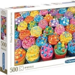 Clementoni - High Quality Puzzel Collectie - Colorful Cupcakes - 500 Stukjes, Puzzel Volwassenen -Puzzels Verkoopwinkel 550x464 1