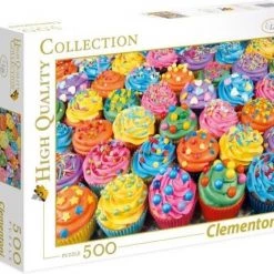 Clementoni - High Quality Puzzel Collectie - Colorful Cupcakes - 500 Stukjes, Puzzel Volwassenen -Puzzels Verkoopwinkel 550x469