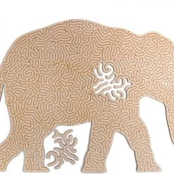 Olifant Houten Dieren Legpuzzel Voor Volwassenen | Jigsaw | Gemaakt In Nederland | Pure Wood Puzzles By Kaboomlaser