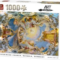 King Puzzel 1000 Stukjes (68 X 49 Cm) - Wieskirche Duitsland - Legpuzzel Art Collection