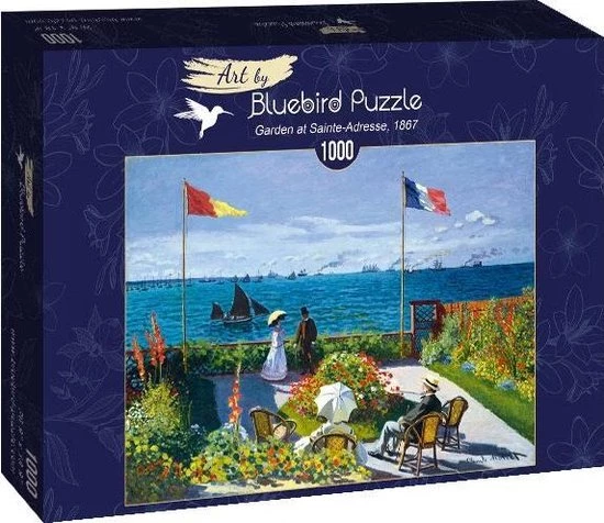 Claude Monet - Garden At Sainte- Adresse, 1867 1000 Stukken Bluebird 3 Claude Monet - Garden At Sainte- Adresse, 1867 1000 Stukken Bluebird