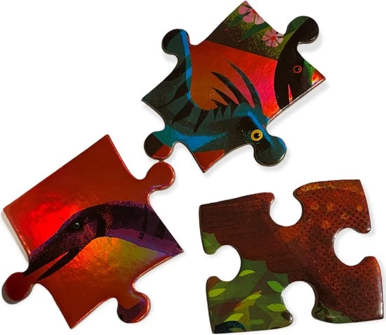 Crocodile Creek Foil Puzzel Dazzling Dinos - 60 Stukjes 4 Crocodile Creek Foil Puzzel Dazzling Dinos - 60 Stukjes - Afbeelding 2