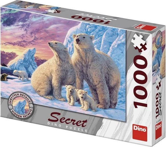 Dino Toys Puzzel Met Geheimen IJsberen 1000 Stukjes 3 Dino Toys Puzzel Met Geheimen IJsberen 1000 Stukjes