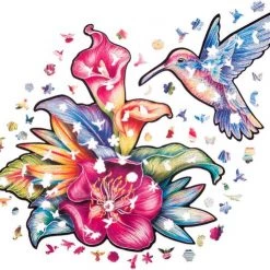 UNIDRAGON Houten Puzzel Dier - Ongrijpbare Kolibri - 700 Stukjes - Royal Size 70x54 Cm -Puzzels Verkoopwinkel 550x493 2