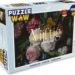 PuzzleWow Puzzel Vijftig Jaar Getrouwd - Quotes - Jubileum - Trouwen - Spreuken - Legpuzzel - Puzzel 1000 Stukjes Volwassenen - Sinterklaas Cadeautjes - Sinterklaas Voor Grote Kinderen