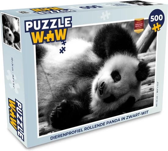 PuzzleWow Puzzel Dierenprofiel Rollende Panda In Zwart-wit - Legpuzzel - Puzzel 500 Stukjes - Sinterklaas Cadeautjes - Sinterklaas Voor Grote Kinderen 3 PuzzleWow Puzzel Dierenprofiel Rollende Panda In Zwart-wit - Legpuzzel - Puzzel 500 Stukjes - Sinterklaas Cadeautjes - Sinterklaas Voor Grote Kinderen