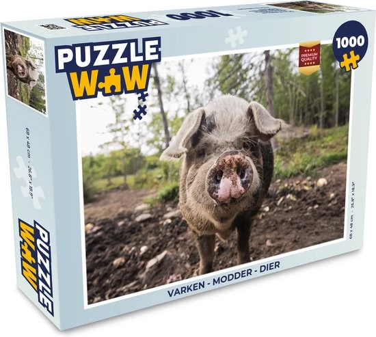 PuzzleWow Puzzel Varken - Modder - Dier - Legpuzzel - Puzzel 1000 Stukjes Volwassenen - Sinterklaas Cadeautjes - Sinterklaas Voor Grote Kinderen 3 PuzzleWow Puzzel Varken - Modder - Dier - Legpuzzel - Puzzel 1000 Stukjes Volwassenen - Sinterklaas Cadeautjes - Sinterklaas Voor Grote Kinderen