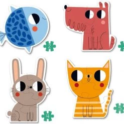 Goula 4 Vormenpuzzels Dieren - 2+3+4+5 Stukjes -Puzzels Verkoopwinkel 550x497 1