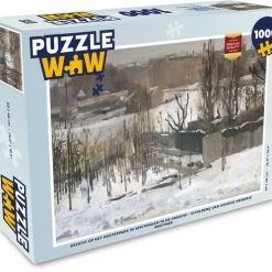 PuzzleWow Puzzel Gezicht Op Het Oosterpark In Amsterdam In De Sneeuw - Schilderij Van George Hendrik Breitner - Legpuzzel - Puzzel 1000 Stukjes Volwassenen - Sinterklaas Cadeautjes - Sinterklaas Voor Grote Kinderen