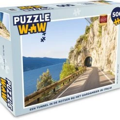 PuzzleWow Puzzel Gardameer - Tunnel - Weg - Legpuzzel - Puzzel 500 Stukjes - Sinterklaas Cadeautjes - Sinterklaas Voor Grote Kinderen