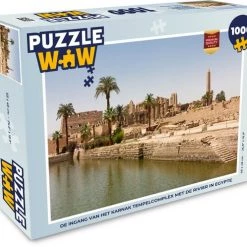 PuzzleWow Puzzel De Ingang Van Het Karnak Tempelcomplex Met De Rivier In Egypte - Legpuzzel - Puzzel 1000 Stukjes Volwassenen - Sinterklaas Cadeautjes - Sinterklaas Voor Grote Kinderen