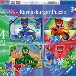 Ravensburger PJ Mask 4in1box Puzzel - 12+16+20+24 Stukjes - Kinderpuzzel -Puzzels Verkoopwinkel 550x498 9