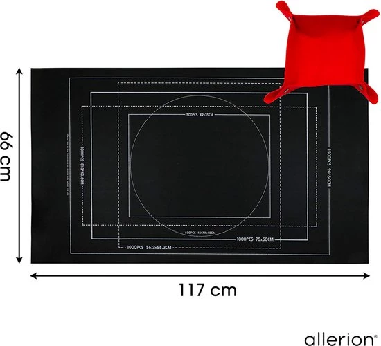 Allerion® Allerion Puzzelmat - 66cm X 115cm - Oprolbaar - Inclusief Opbergkoker En Accessoires 8 Allerion® Allerion Puzzelmat - 66cm X 115cm - Oprolbaar - Inclusief Opbergkoker En Accessoires - Afbeelding 6