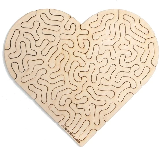Gebroken Hart M Houten Legpuzzel Voor Volwassenen | Jigsaw | Gemaakt In Nederland | Pure Wood Puzzles By Kaboomlaser 4 Gebroken Hart M Houten Legpuzzel Voor Volwassenen | Jigsaw | Gemaakt In Nederland | Pure Wood Puzzles By Kaboomlaser - Afbeelding 2