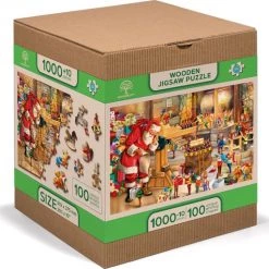 Wooden City Kerstmans Workshop XL- Houten Vormpuzzel - 52x37,5 Cm - 1010 Stukjes -Puzzels Verkoopwinkel 550x512 2
