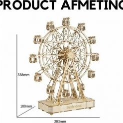 Amerce Houten 3D Puzzel - Reuzenrad – Draaibaar - Muziekdoos – Bruin 12 Amerce Houten 3D Puzzel - Reuzenrad – Draaibaar - Muziekdoos – Bruin -Puzzels Verkoopwinkel 550x516