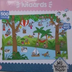 Wij Blijven Thuis Puzzel - Blijf Thuis Puzzel - Kinderpuzzel - 500 Stukjes - Familiespel - Familiepuzzel -Puzzels Verkoopwinkel 550x518 2