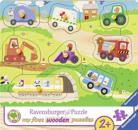 Ravensburger Houten Puzzel Lievelingsvoertuigen - 8 Stukjes 3 Ravensburger Houten Puzzel Lievelingsvoertuigen - 8 Stukjes