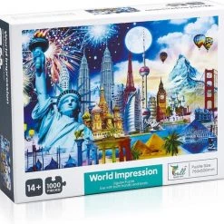 Happy Puzzle Jigsaw Legpuzzel ‘Wereld Indruk’ Puzzel 1000 Stukjes Volwassenen Legpuzzels - Met Extra Voorbeeldposter - Museum Puzzel - Natuur - Dieren - Stad - Kunst - Hobby Speelgoed - Legpuzzels Volwassenen Kinderen - 50*70 Cm -Puzzels Verkoopwinkel 550x525 4
