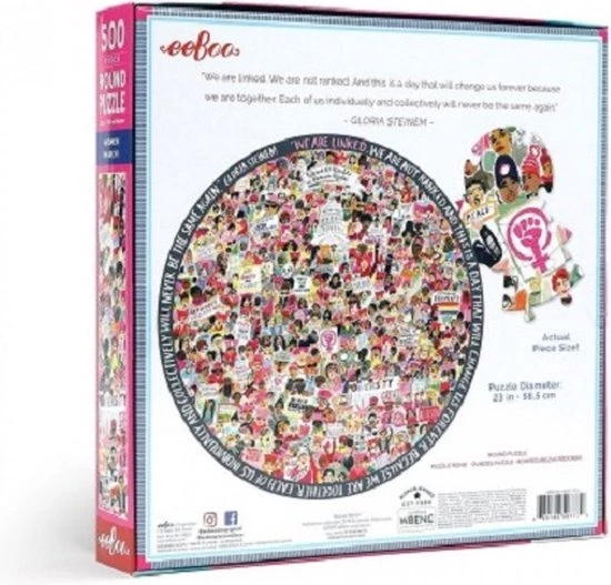 Puzzel EeBoo -Woman March! (500 Rond) 6 Puzzel EeBoo -Woman March! (500 Rond) - Afbeelding 4