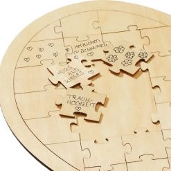Decopatent® Groot Houten Hart Puzzel - Harten Puzzel Huwelijk - Blanco Puzzel - Hout - Gastenboek - Bruiloft - Trouwen - Kado / Cadeau -Puzzels Verkoopwinkel 550x536