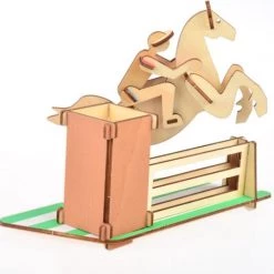 De Bouwplaats Bouwpakket 3D Puzzel Pennenbak Paardensport Concours Hippique Paardrijden Van Hout- Kleur -Puzzels Verkoopwinkel 550x537 1