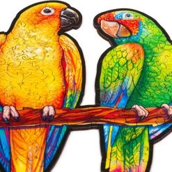 UNIDRAGON Houten Puzzel Dier - Speelse Papegaaien - 193 Stukjes - Medium 44x25 Cm -Puzzels Verkoopwinkel 550x538 1