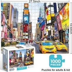 Happy Puzzle Time Square Puzzel Volwassenen 1000 Stukjes - Legpuzzels Puzzle Jigsaw Puzzels - Speelgoed Hobby En Creatief Voor Volwassenen - 50*70 Cm -Puzzels Verkoopwinkel 550x542 1