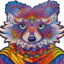 UNIDRAGON Houten Puzzel Dier - Uitstralende Wasbeer - 281 Stukjes - King Size 30x40 Cm -Puzzels Verkoopwinkel 550x548