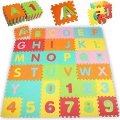 Merkloos 86-delige Foam Puzzelmat, Kiduku, Speelmat Foam, Speelkleed, Puzzel