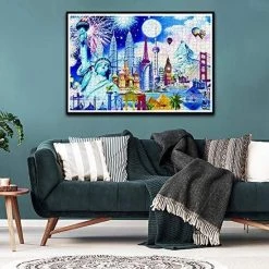 Happy Puzzle Jigsaw Legpuzzel ‘Wereld Indruk’ Puzzel 1000 Stukjes Volwassenen Legpuzzels - Met Extra Voorbeeldposter - Museum Puzzel - Natuur - Dieren - Stad - Kunst - Hobby Speelgoed - Legpuzzels Volwassenen Kinderen - 50*70 Cm -Puzzels Verkoopwinkel 550x550 137