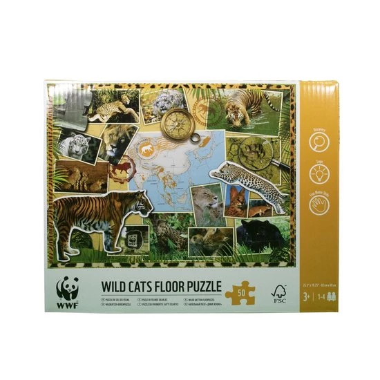 WWF - Wereld Natuur Fonds Puzzel – Puzzel - Legpuzzel - Wilde Katten Puzzel – Dierenpuzzel – Puzzels - Puzzel Volwassenen - Puzzel Voor Baby's En Kinderen 5 WWF - Wereld Natuur Fonds Puzzel – Puzzel - Legpuzzel - Wilde Katten Puzzel – Dierenpuzzel – Puzzels - Puzzel Volwassenen - Puzzel Voor Baby's En Kinderen - Afbeelding 3