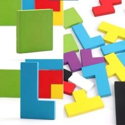 Merkloos Puzzel - Houten Tetris Puzzel - Leren Spelen. Puzzel Hout - Vanaf 24 Maanden -Puzzels Verkoopwinkel 550x550 26
