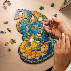 UNIDRAGON Houten Puzzel Dier - Beschermende Draak - 330 Stukjes - King Size 27x44 Cm -Puzzels Verkoopwinkel 550x550 34