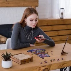 UNIDRAGON Houten Puzzel Dier - Uitstralende Wasbeer - 281 Stukjes - King Size 30x40 Cm -Puzzels Verkoopwinkel 550x550 39