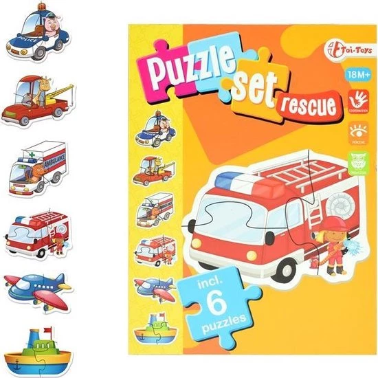 Toi Toys BV Toi-toys Legpuzzel Set Hulpdiensten Junior Karton 15 Stukjes 5 Toi Toys BV Toi-toys Legpuzzel Set Hulpdiensten Junior Karton 15 Stukjes - Afbeelding 3