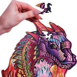 Wood Trick Tovenaar Draak - Houten Vormpuzzel 24 Wood Trick Tovenaar Draak - Houten Vormpuzzel -Puzzels Verkoopwinkel 550x554