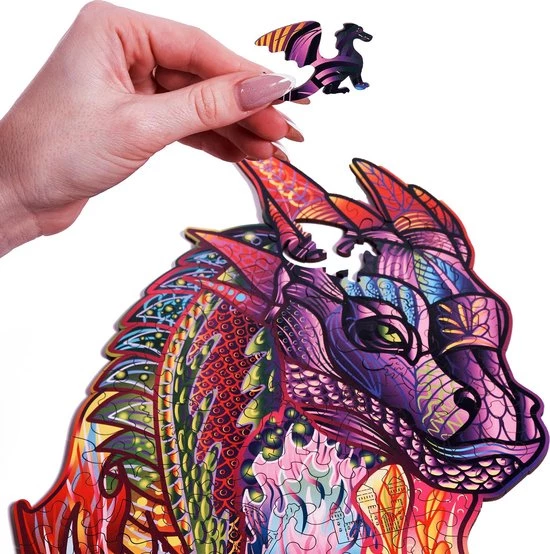 Wood Trick Tovenaar Draak - Houten Vormpuzzel 9 Wood Trick Tovenaar Draak - Houten Vormpuzzel - Afbeelding 7