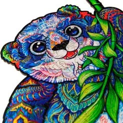 UNIDRAGON Houten Puzzel Dier - Serieuze Panda - 215 Stukjes - Medium 25x33 Cm -Puzzels Verkoopwinkel 550x571 3